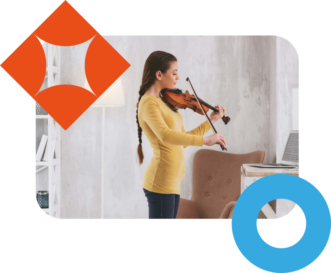 girl playing violin